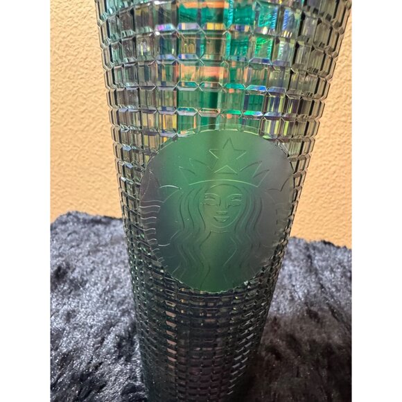 Starbucks Green Studded Cold Cup Tumbler 24 Oz With Lid & Straw Limited Edition - Picture 4 of 7